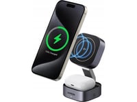 Ugreen Lader Qi 2In1 Induktiv Lader Ugreen W702 Iphone, Airpods, 15W Grå