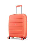 Rock Luggage Tulum Hardshell 8-Wheel Spinner Small Suitcase - Peach Echo