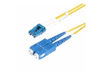 Startech.Com 7M (23Ft) Lc To Sc (Upc) Os2 Single Mode Duplex Fiber Optic Cable, 9/125Μm, Laser Optimized, 10G, Bend Insensitive, Low Insertion Loss - Lszh Fiber Patch Cord (Smlcsc-Os2-7M) - Patch-Kabel - Lc/Upc Enkelläge (Hane) Till Sc/Upc Enkelläge