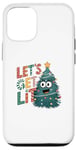 iPhone 12/12 Pro Let's Lit Funny Cute Green Christmas Tree Lights Case