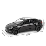 1/32 Tesla Model Y Suv Leksaksbil Modell Diecast Legering Metall Miniatyr Ljud & Ljus Dra Tillbaka 1:32 Samling Present För Pojke Barn Black