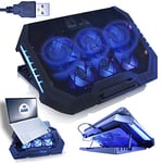 AABCOOLING Scutum -Ventilateur PC avec 6 Ventilateurs et Rétroéclairage LED Bleu, Accessoire PC, Support pour Ordinateur| Refroidisseur PC, Laptop Cooler, Éclairage RGB, Réglage de 4 Niveaux