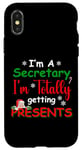 Coque pour iPhone X/XS Funny Christmas Secrétaire Teacher School Office Christmas Crew