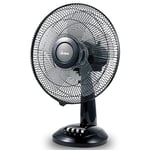 ARDES - AR5S31 Ventilateur de table Ardes 30 cm Modèle Penny 5 Pales Oscillant avec inclinaison réglable Ventilateur Ardes 3 vitesses Silencieux Total Black