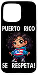 Coque pour iPhone 15 Pro Max Puerto Rico Se Respeta PR Drapeau Boricua Princesse Enfant