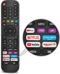 Télécommande De Rechange Universelle Pour Hisense-Vidaa-Tv, Nouvelle Télécommande Infrarouge Hisense En2G30H/En2A30, Avec Boutons Netflix, Prime Video, Youtube, Rakuten Tv