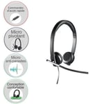 Casque USB Logitech Stereo H650e - Micro-casque - sur-oreille - filaire