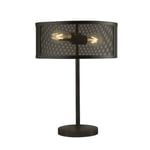 Searchlight 2822-2BK Fishnet 2 Table Light, matt black