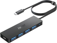 acer Hub USB C 3.0 vers 4 Ports USB, Hub Multiport USB C (Thunderbolt 3), Extension Adaptateur USB C, pour iPhone 16 Plus ProMax,MacBook Pro Air 2023 iMac iPad Pro Air Surface Pro Galaxy S24(120cm)