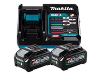 Makita Xgt Dc40ra - Batterilader + Batteri 2 X - Li-Ion - 4 Ah - 1 X Batterier Lades