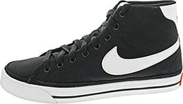 Nike Homme Court Legacy Canvas Mid Men's Shoes, Black/White-Team Orange, 38.5 EU