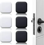 6 Pièces Butée De Porte Murale Noire/Blanche Adhésive 45Mm*45Mm Bloc Porte Stop Porte Mural Adhesif Butoir Porte Mural Adhesif