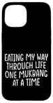 Coque pour iPhone 15 Eating My Way Through Life One Mukbang At A Time --