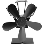 Ventilateur de poêle à bois, ventilateur de cheminée à 5 pales, ventilateur de poêle alimenté par la chaleur pour poêle à bois, brleur à bches à