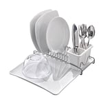 Metaltex "Spacetex" Chrometherm Dish Drainer, with Rack, Drip Tray & Cutlery Holder