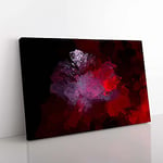 Big Box Art Fire of My Heart in Abstract Canvas Wall Art Print Ready to Hang Picture, 76 x 50 cm (30 x 20 Inch), Black, Plum, Maroon, Plum, Purple