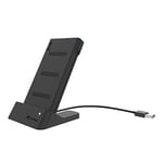 Xlayer Powerbank Chargeur sans Fil avec Station d'accueil 2 en 1 avec Station d'accueil Qi avec Batterie Externe pour appareils et Smartphones à Induction Anthracite 6000 mAh