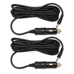 Auto 2Pcs DC 12V Car Power Supply Cable Cigarette Lighter Cord Male Plug