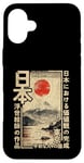 Coque pour iPhone 16 Plus Anime Ukiyo-e japonais traditionnel sur bois du Mont Fuji