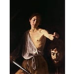 Artery8 Caravaggio 1610 David With Head Goliath Painting Unframed Wall Art Print Poster Home Decor Premium