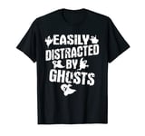 Easily Distracted By Ghosts Hunter Gift Ghost Hunting T-Shirt