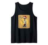 Funny Grim Reaper with Scythe and Christmas Hat Costume Tank Top