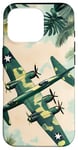 Coque pour iPhone 16 Pro Bombardier B-17G Green Pop Art Tropical B-17 Flying Fortress de la Seconde Guerre mondiale