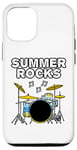 Coque pour iPhone 12/12 Pro Batteur Summer Drums, Musicien, Festival de musique