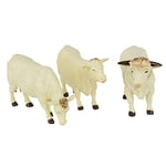 Britains Tomy Figurines de Collection, Lot de 3 Figurines d'animaux en Plastique pour Adultes 43240, 3 Vaches, Modèle à l'Echelle 1/32, Réplique Adaptée aux Enfants de 3 Ans+, Blanc