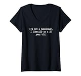 Womens Not woke old gag I identify as a 25 year old, Funny Elderly V-Neck T-Shirt