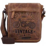 Greenburry Vintage Cafe-Racer Sac à bandoulière en cuir 23 cm braun (0830-25)