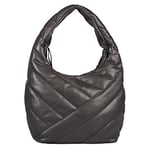 TOM TAILOR Yana Hobo Bag Sac à bandoulière pour Femme Grand Format, Gris foncé, Einheitsgröße