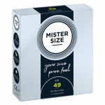 Mister Size condoms 49 mm width Smaller Snug Fit Natural Feel condoms Box 3