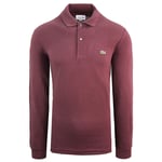 Lacoste Classic Fit Mens Brown Polo Shirt Cotton - Size X-Large