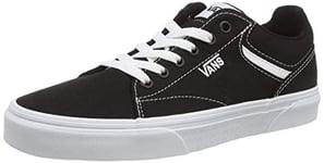 Vans Women's Seldan Sneaker, Black Canvas Black White 187, 3 UK