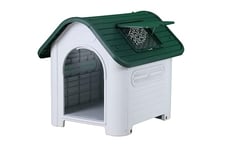 Niche pour Chien Maison pour Chiens pour Usage intérieur et extérieur avec fenêtre Ouverte (M)