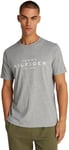 Tommy Hilfiger BIG RWB Hilfiger Tee MW0MW37448 T-Shirt S/S, Grey (Medium Grey Heather), M Homme