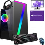 ULTRA FAST QUAD CORE Desktop Gaming PC Computer Bundle 4.2 8GB 1TB Windows 10 NW