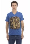 Trussardi Action Mens Blue Cotton T-Shirt - Size 3XL