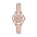 DKNY Montre The Modernist à trois aiguilles, en aluminium, doré rose, pour femme, NY6682