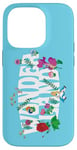 Coque pour iPhone 14 Pro Disney Alice in Wonderland Cute Alice Floral Text Logo