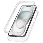 Avizar, Coque Intégrale pour iPhone 15 Pro Max Arrière Rigide et Avant Souple