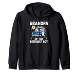 Grandpa Of The Birthday Boy Police Car Policeman Officer Cop Zip Hoodie