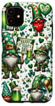 iPhone 11 Happy St Paddys Day Gnomes With St Patricks Day Shamrock Case