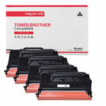 TONER TN 3520 TN3520 Noir x 4 Compatible pour Brother-NOPAN-INK Brother L-L6400DW L6400DWT L6250DW, MFC-L6900DW L6750DW