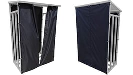 GRASEKAMP 30302 Kit de Protection Contre Les intempéries Avant et arrière pour abri de Bois de cheminée en PVC Noir 130 x 70 x 203 cm