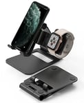 Ringke Super Folding Stand, Support Téléphone Portable et Support Smartwatch Compatible avec Apple Watch Station de Charge Multi-Angles Réglable Support Pliable Aluminum