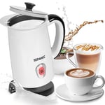 Duronic Milk Frother Electric MF130 Automatic Hot & Cold Foam Maker Hot Chocolate Machine with Milk Heater, Warmer & Steamer for Coffees & Matcha