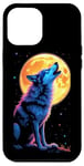 Coque pour iPhone 12 Pro Max Loup bleu Lune hurlante