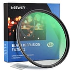 NEEWER 52mm Black Diffusion 1 Filtre Dreamy Cinematic Effect Camera Filtre Ultra Mince avec Verre Optique HD, Hydrofuge, Anti-Rayures,30 Couches Nano Revêtements pour Vidéo/Photographie